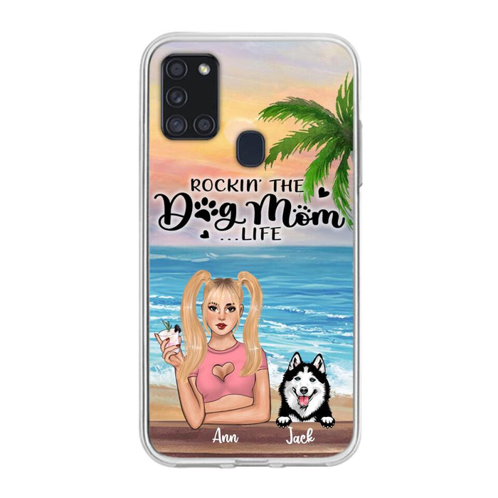 Custom Personalized Dog Mom Phone Case - Rockin' The Dog Mom Life