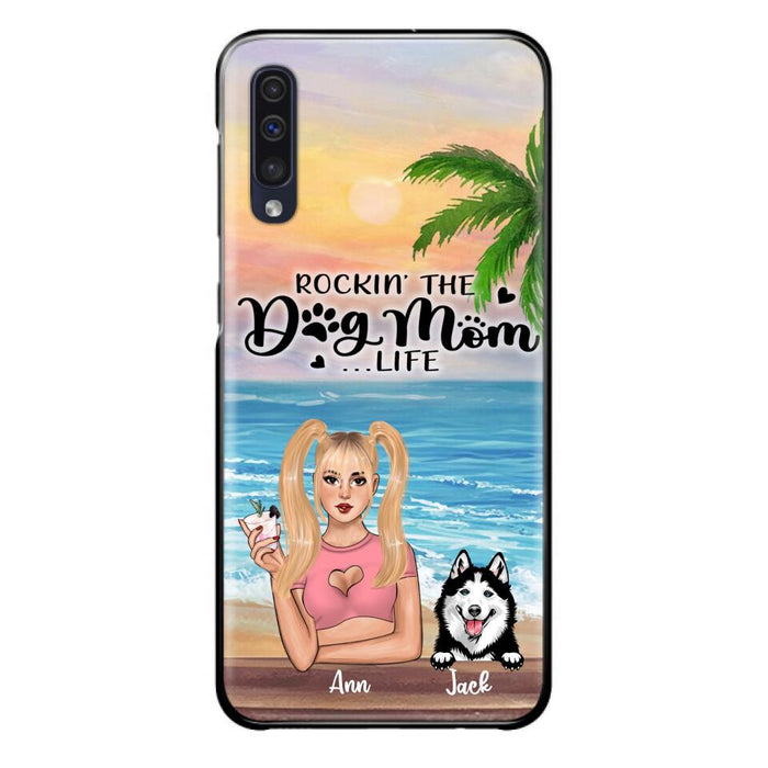 Custom Personalized Dog Mom Phone Case - Rockin' The Dog Mom Life