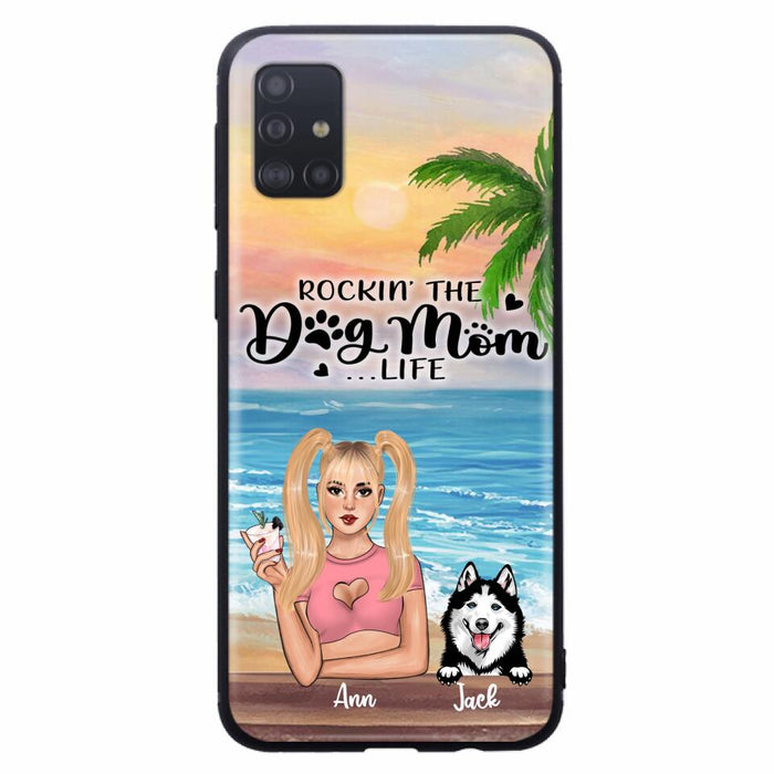 Custom Personalized Dog Mom Phone Case - Rockin' The Dog Mom Life