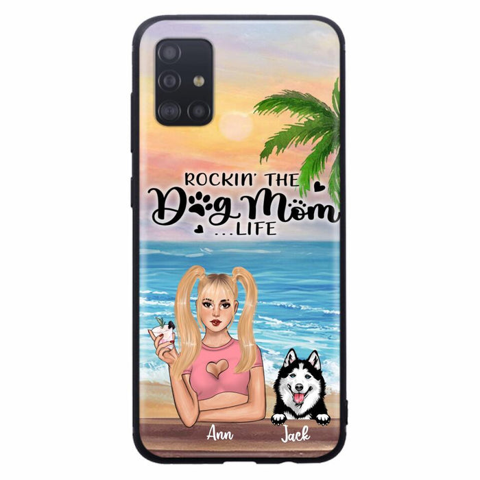 Custom Personalized Dog Mom Phone Case - Rockin' The Dog Mom Life