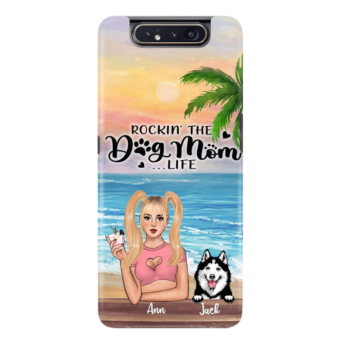 Custom Personalized Dog Mom Phone Case - Rockin' The Dog Mom Life