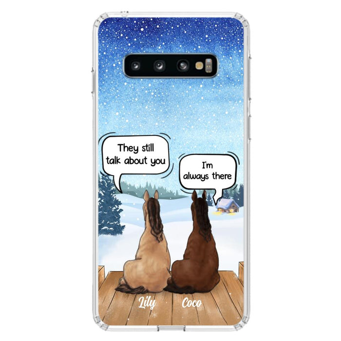 Custom Personalized Dog Horse Phone Case -  Upto 5 Pets - Xmas Gift For Dog/ Horse Lover - Case For iPhone And Samsung
