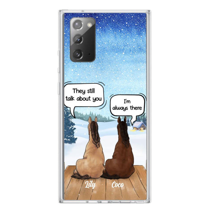 Custom Personalized Dog Horse Phone Case -  Upto 5 Pets - Xmas Gift For Dog/ Horse Lover - Case For iPhone And Samsung