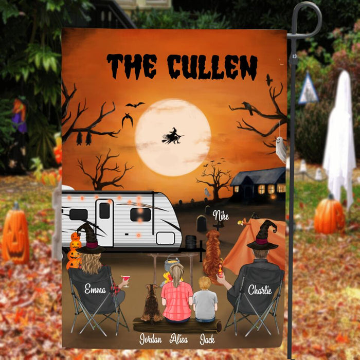 Custom Personalized Halloween Camping Flag - Best Gift For Family/Couple/Friends - Family's Name - GGO9YP