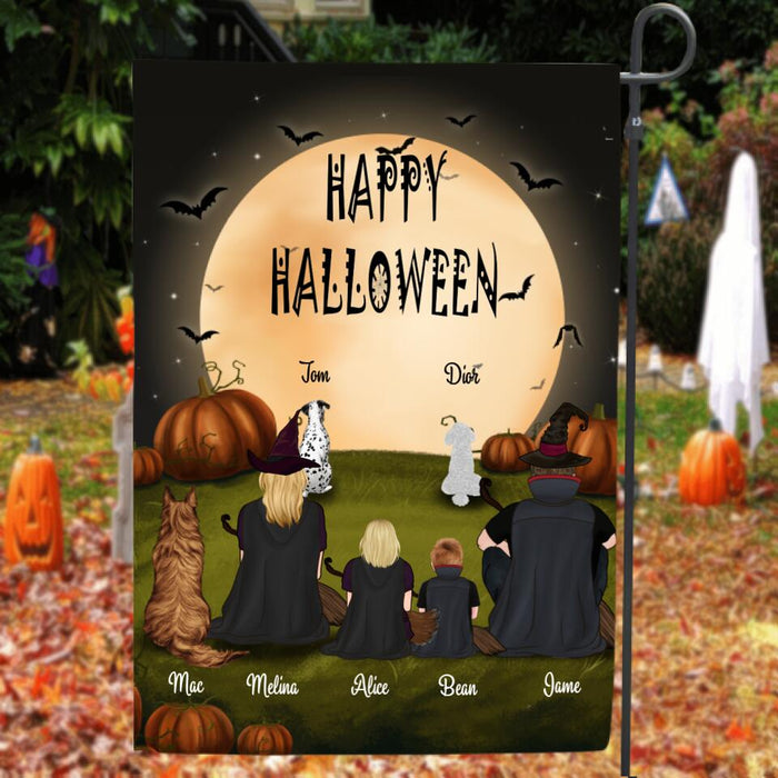 Custom Personalized Halloween Family Camping Flag - Best Gift For Family/Couple/Friends - Happy Halloween - 28BU1P