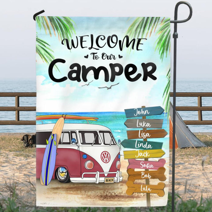 Custom Personalized Camping Beach Flag - Gift For Camping Beach Lovers - Life is better at the beach - TF8COY