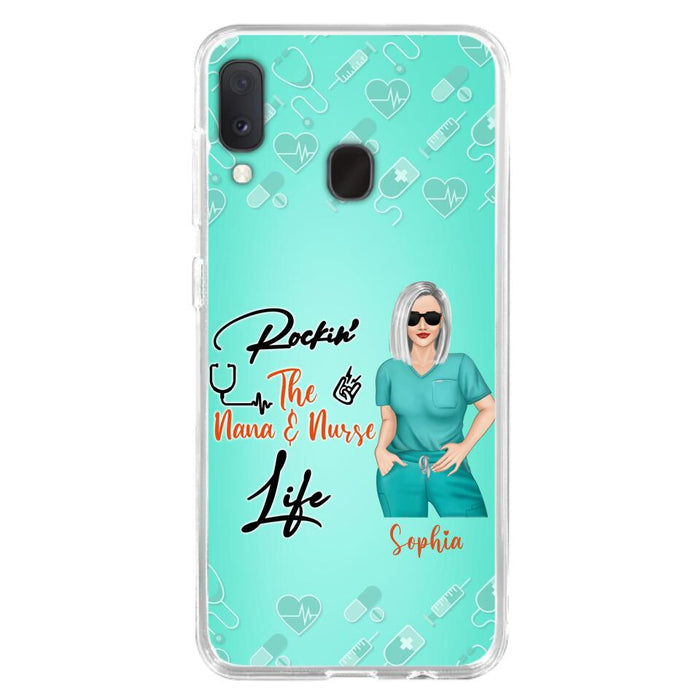 Custom Personalized Nurse Phone Case For iPhone and Samsung - Gift Idea For Mother's Day 2022 - Rockin' The Nana & Nurse