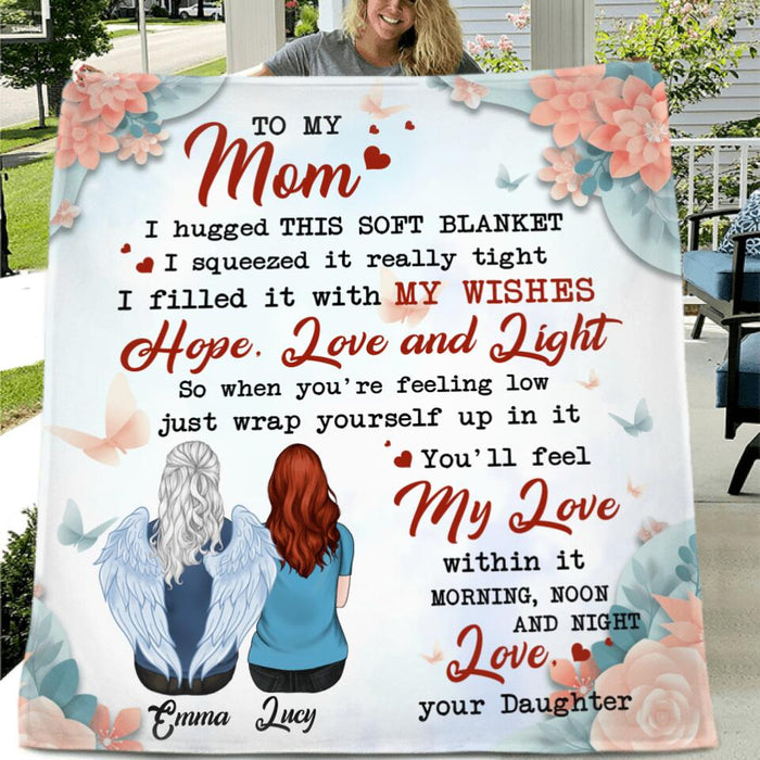 Custom Personalized Mom Quilt/Fleece Blanket - Upto 5 People - Mother's Day Gift For Mom - To My Mom