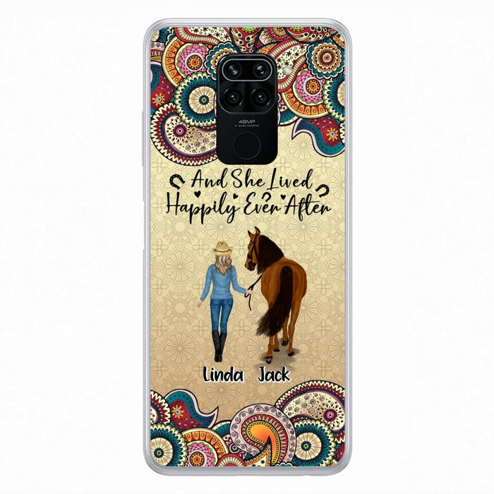 Custom Personalized Horse Girl Phone Case - Upto 4 Horses - Gift Idea For Horse Lovers - And She Lived Happily Ever After - Case For Xiaomi/Huawei/Oppo