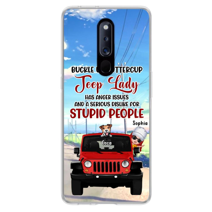 Custom Personalized Off-road Lady Phone Case - Upto 5 Dogs - Gift Idea For Dog/Off-road Lover - Buckle Up Buttercup - Case For Xiaomi, Huawei And Oppo