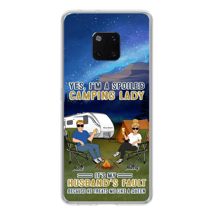 Custom Personalized Husband And Wife Camping Phone Case - Gift Idea For Camping Couple - Yes, I'm A Spoiled Camping Lady - Case For Xiaomi, Oppo And Huawei