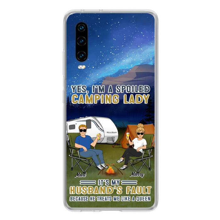 Custom Personalized Husband And Wife Camping Phone Case - Gift Idea For Camping Couple - Yes, I'm A Spoiled Camping Lady - Case For Xiaomi, Oppo And Huawei