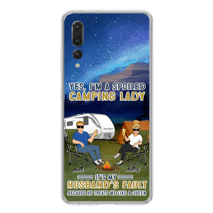 Custom Personalized Husband And Wife Camping Phone Case - Gift Idea For Camping Couple - Yes, I'm A Spoiled Camping Lady - Case For Xiaomi, Oppo And Huawei