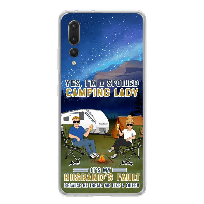 Custom Personalized Husband And Wife Camping Phone Case - Gift Idea For Camping Couple - Yes, I'm A Spoiled Camping Lady - Case For Xiaomi, Oppo And Huawei