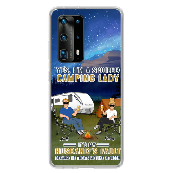 Custom Personalized Husband And Wife Camping Phone Case - Gift Idea For Camping Couple - Yes, I'm A Spoiled Camping Lady - Case For Xiaomi, Oppo And Huawei