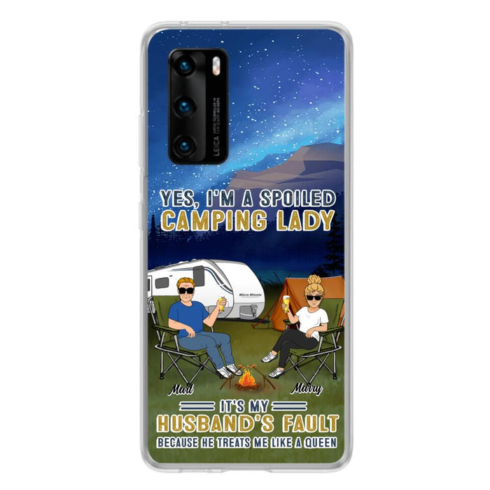 Custom Personalized Husband And Wife Camping Phone Case - Gift Idea For Camping Couple - Yes, I'm A Spoiled Camping Lady - Case For Xiaomi, Oppo And Huawei