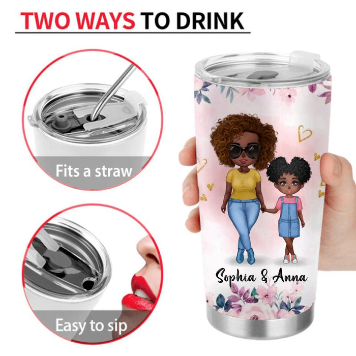 Custom Personalized Mother's Day Tumbler - Gift From Daughter To Mother - The Love Between A Mother And Daughter Is Forever