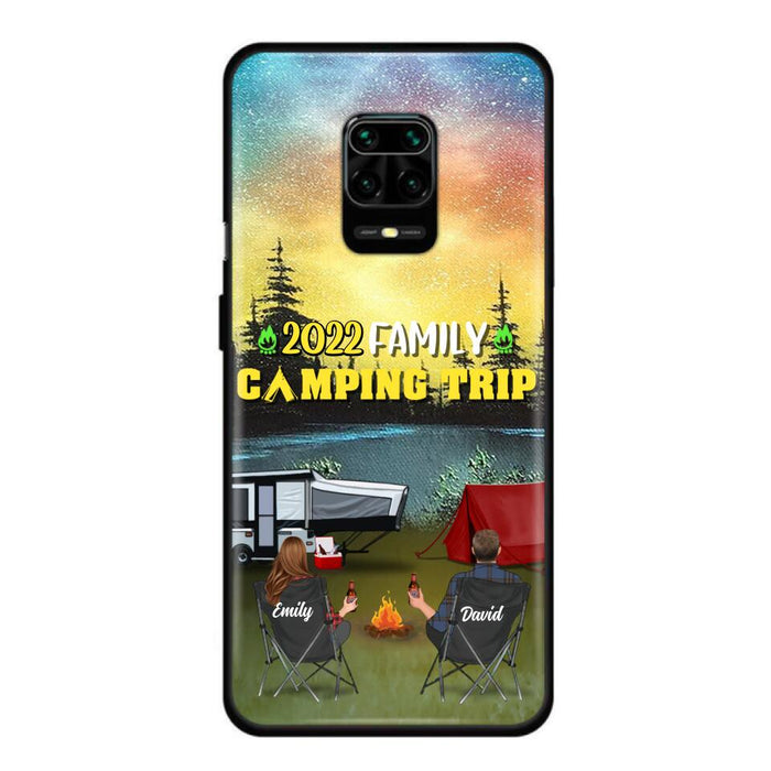 Custom Personalized Family Camping Trip Phone Case - Couple/ Single Parent/ Parents With Upto 2 Kids And 3 Pets - Gift Idea For Whole Family/ Camping Lover - Case For Xiaomi, Oppo And Huawei