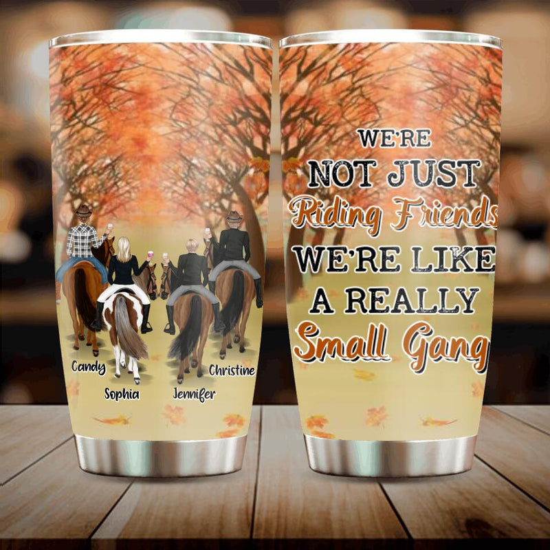 Personalized Riding Horse Friends Tumbler - Gift for Besties, Horse Lovers - Up to 4 Besties - We're not just riding friends