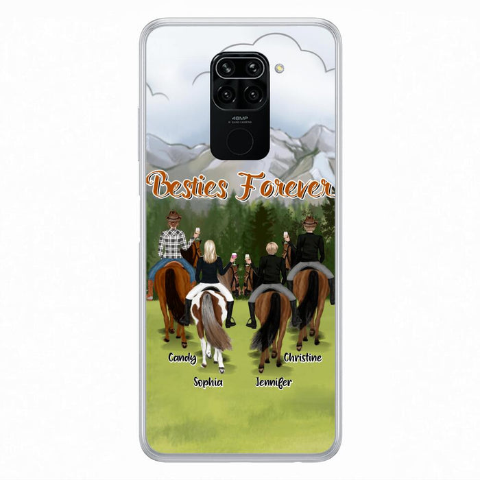 Custom Personalized Riding Horse Friends Huawei/Xiaomi/Oppo Cases - Gift for Besties, Horse Lovers - Up to 4 Besties - Besties Forever