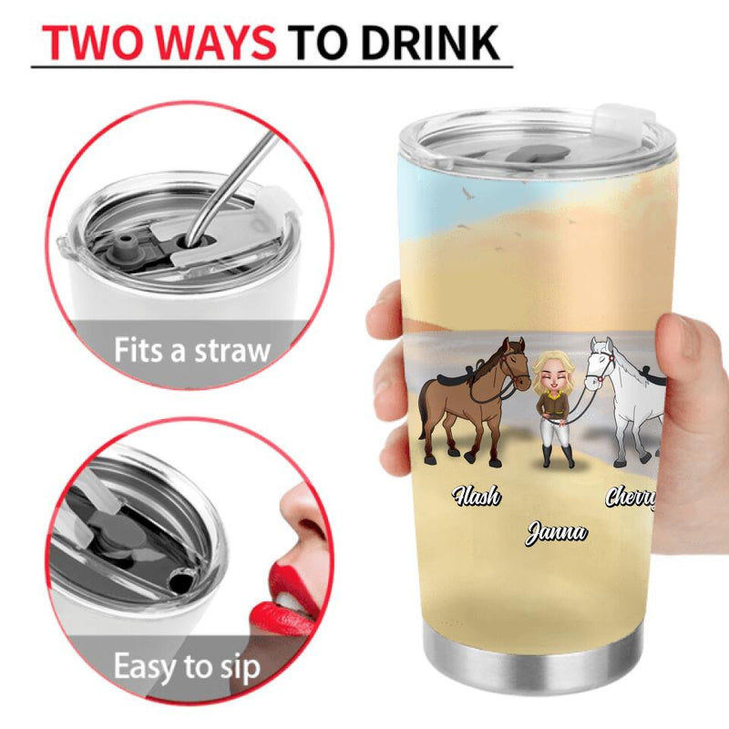 Personalized Horse Lady Tumbler - Gift Idea For Horse Lovers/Mother's Day Gift - Just A Girl Who Loves Horses