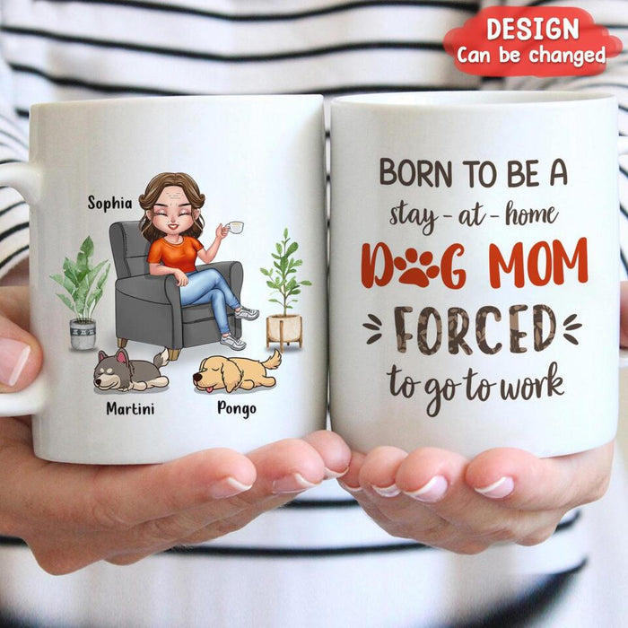 Personalized Dog Mom Mug Coffee - Up to 4 Dogs - Retired Gift Idea For Mother/Grandma/Dog Lover