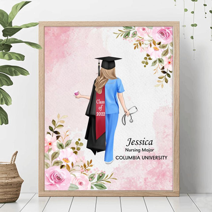Custom Personalized Nursing School Graduation Vertical Poster - Best Gift Idea For Nurse/ Future Nurse - Class Of 2022