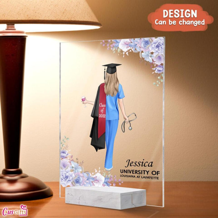 Custom Personalized Nursing School Graduation Acrylic Plaque - Best Gift Idea For Nurse/Future Nurse - Class Of 2022