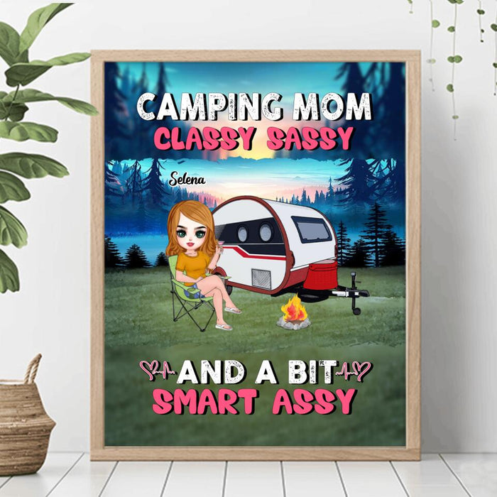 Custom Personalized Camping Mom Poster - Gift Idea For Camping Lover/ Mother's Day - Camping Mom Classy Sassy And A Bit Smart Assy