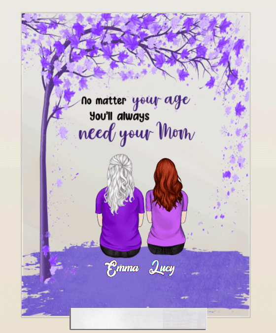 Custom Personalized Beautiful Mom Acrylic Plaque - Upto 5 People - Gift Idea For Mother's Day - First My Mother Forever My Friend