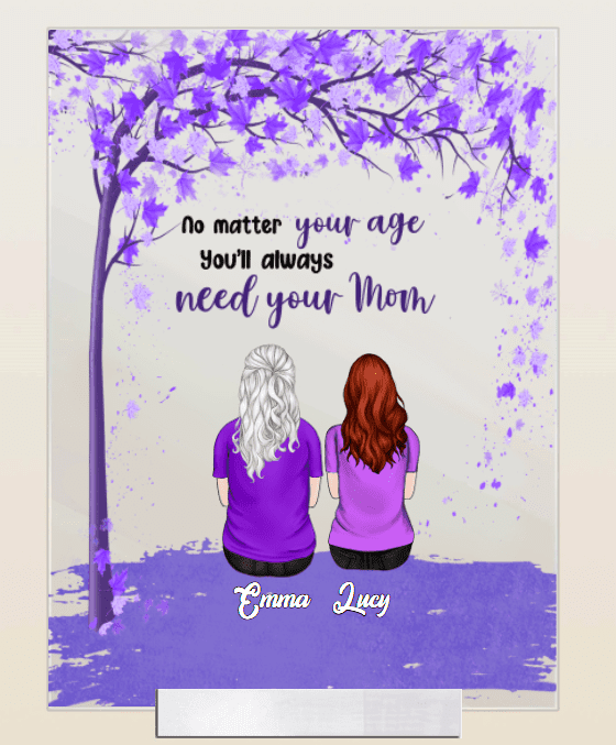 Personalized Beautiful Mom Acrylic Plaque - Up to 5 People - Gift Idea For Mother's Day - First My Mother Forever My Friend