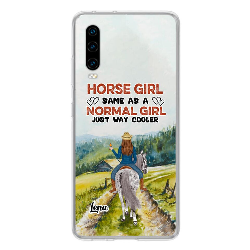 Personalized Horse Girl Phone Case - Up to 3 People - Gift Idea For Horse Lover - Horse Girl Same As A Normal Girl Just Way Cooler - Case For Xiaomi/Huawei/Oppo