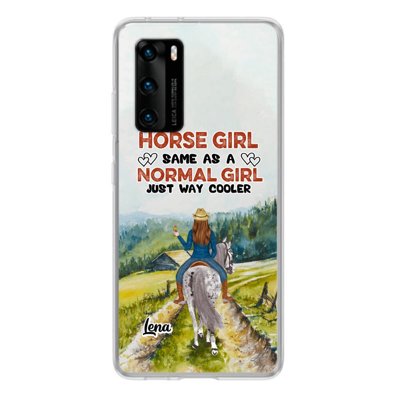 Personalized Horse Girl Phone Case - Up to 3 People - Gift Idea For Horse Lover - Horse Girl Same As A Normal Girl Just Way Cooler - Case For Xiaomi/Huawei/Oppo