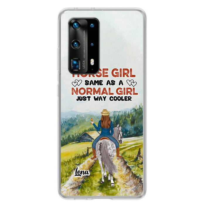 Custom Personalized Horse Girl Phone Case - Upto 3 People - Gift Idea For Horse Lover - Horse Girl Same As A Normal Girl Just Way Cooler - Case For Xiaomi/Huawei/Oppo