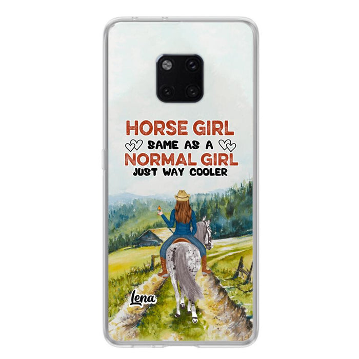 Custom Personalized Horse Girl Phone Case - Upto 3 People - Gift Idea For Horse Lover - Horse Girl Same As A Normal Girl Just Way Cooler - Case For Xiaomi/Huawei/Oppo