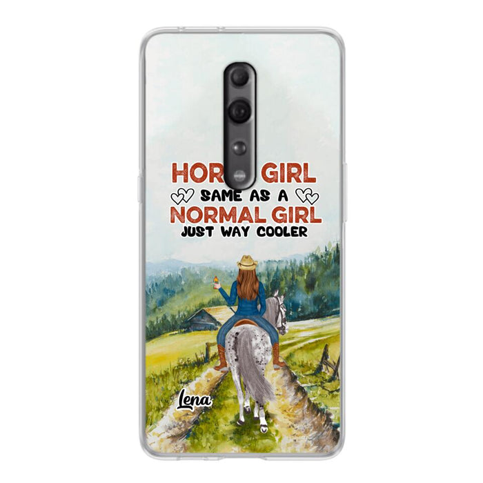 Custom Personalized Horse Girl Phone Case - Upto 3 People - Gift Idea For Horse Lover - Horse Girl Same As A Normal Girl Just Way Cooler - Case For Xiaomi/Huawei/Oppo