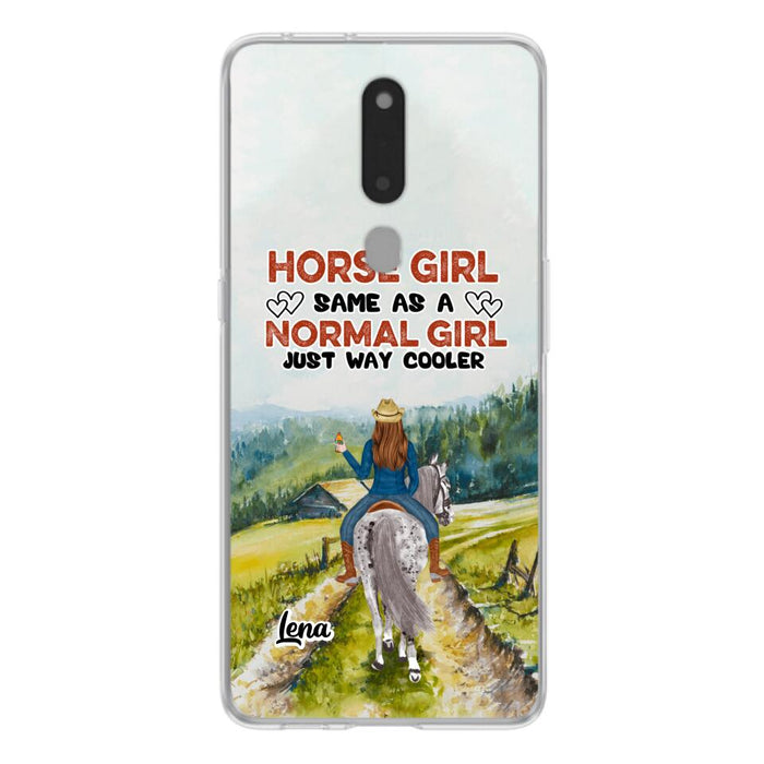 Custom Personalized Horse Girl Phone Case - Upto 3 People - Gift Idea For Horse Lover - Horse Girl Same As A Normal Girl Just Way Cooler - Case For Xiaomi/Huawei/Oppo