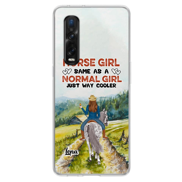 Custom Personalized Horse Girl Phone Case - Upto 3 People - Gift Idea For Horse Lover - Horse Girl Same As A Normal Girl Just Way Cooler - Case For Xiaomi/Huawei/Oppo