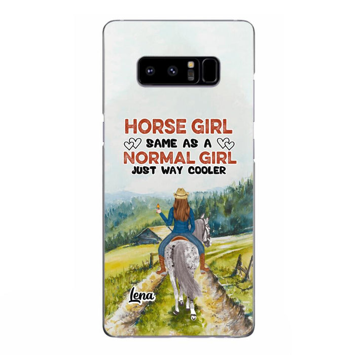 Custom Personalized Horse Girl Phone Case - Upto 3 People - Gift Idea For Horse Lover - Horse Girl Same As A Normal Girl Just Way Cooler - Case For iPhone/Samsung