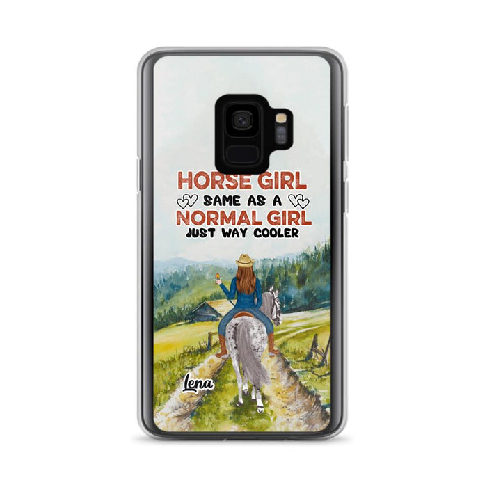 Custom Personalized Horse Girl Phone Case - Upto 3 People - Gift Idea For Horse Lover - Horse Girl Same As A Normal Girl Just Way Cooler - Case For iPhone/Samsung