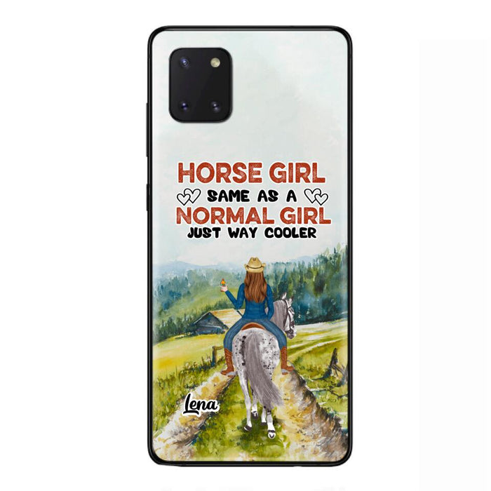 Custom Personalized Horse Girl Phone Case - Upto 3 People - Gift Idea For Horse Lover - Horse Girl Same As A Normal Girl Just Way Cooler - Case For iPhone/Samsung