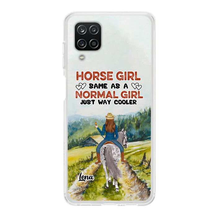 Custom Personalized Horse Girl Phone Case - Upto 3 People - Gift Idea For Horse Lover - Horse Girl Same As A Normal Girl Just Way Cooler - Case For iPhone/Samsung