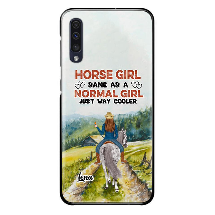 Custom Personalized Horse Girl Phone Case - Upto 3 People - Gift Idea For Horse Lover - Horse Girl Same As A Normal Girl Just Way Cooler - Case For iPhone/Samsung