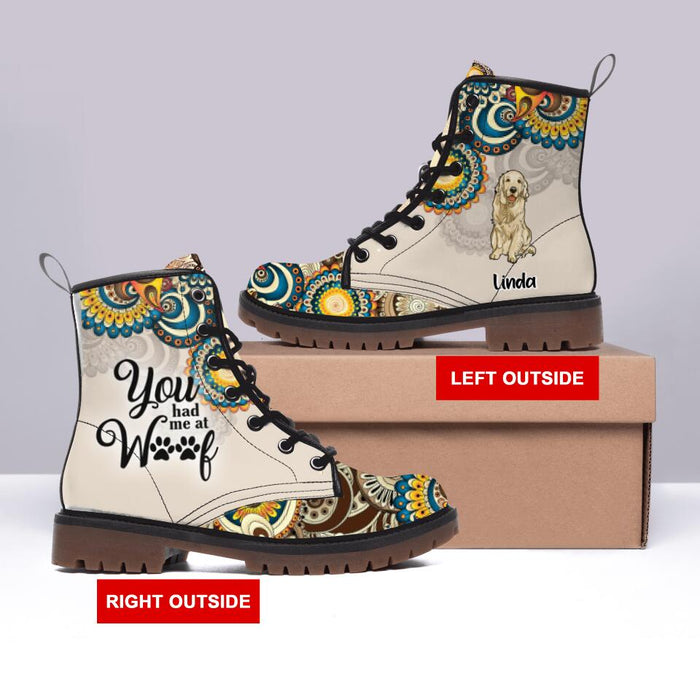 Personalized Front Dog Martin Short Boots - Up to 5 Dogs - Gift Idea For Dog Lovers - You Had Me At Woof