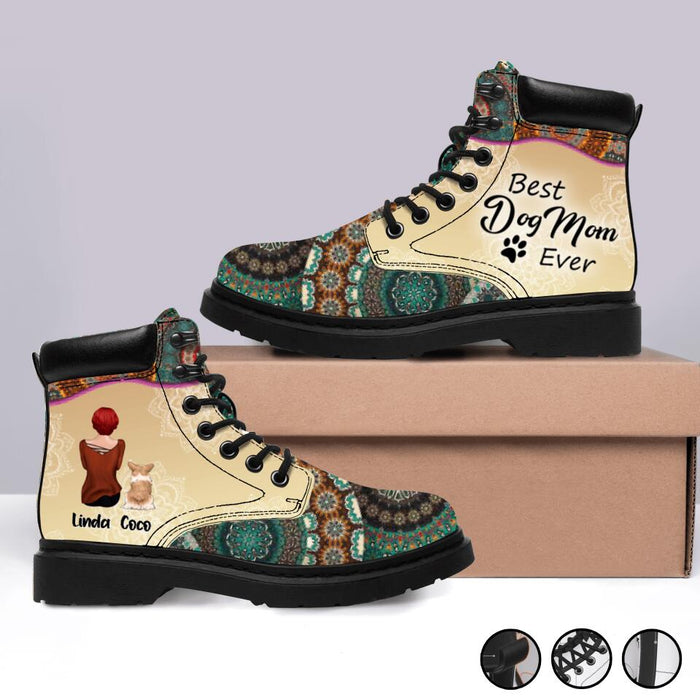 Personalized Dog Mom Season Short Boots - Up to 4 Dogs - Gift Idea For Dog Lovers - Best Dog Mom Ever