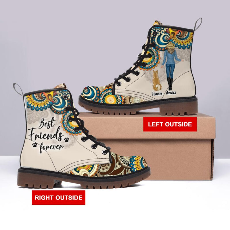 Personalized Dog Mom Martin Short Boots - Up to 4 Dogs - Gift Idea For Dog Lovers - Best Friends Forever