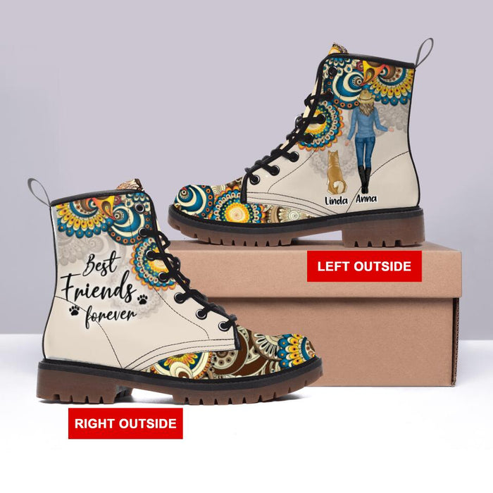 Personalized Dog Mom Martin Short Boots - Up to 4 Dogs - Gift Idea For Dog Lovers - Best Friends Forever
