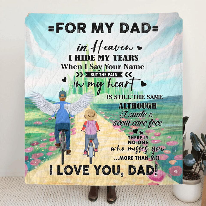 Custom Personalized My Dad Quilt/Fleece Blanket & Pillow Cover - Gift Idea For Father's Day - For My Dad