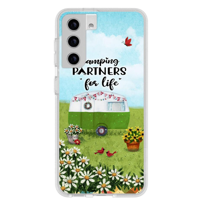 Custom Personalized Happy Campers Phone Case - Gift Idea For Camping Lover - Case For iPhone And Samsung