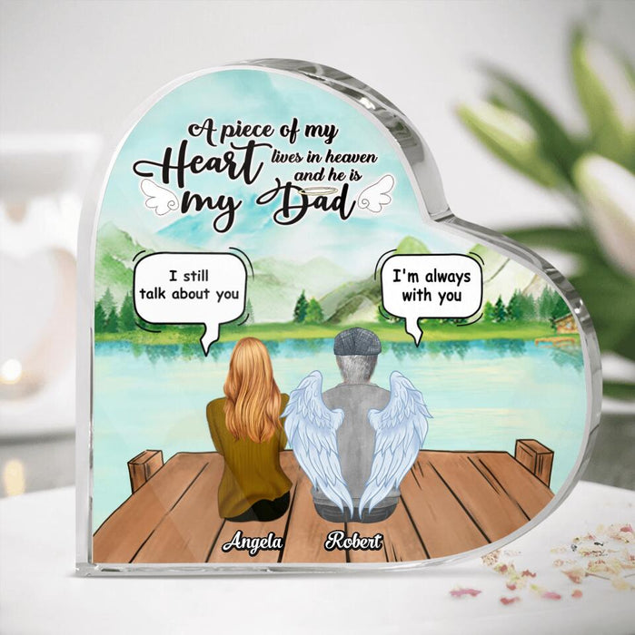 Custom Personalized Memorial Dad Heart-Shaped Acrylic Plaque - Gift Idea For Father's Day - My Dad Was So Amazing God Made Him An Angel